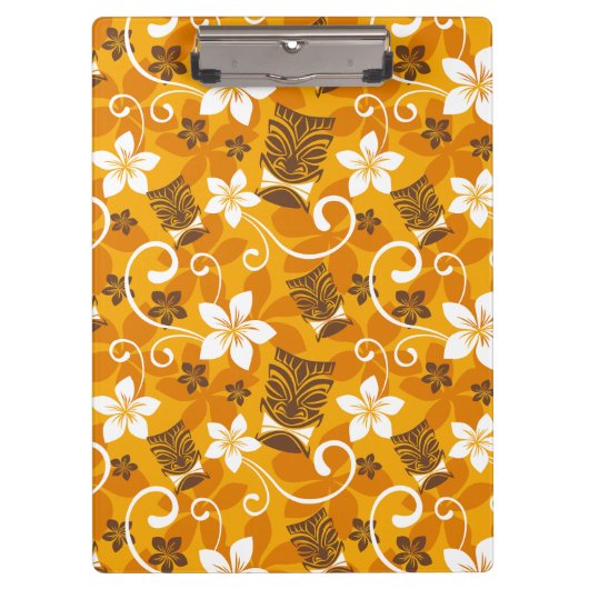 LUAU TIKI PATTERN (ORANGE) クリップボード (正面)