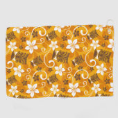 LUAU TIKI PATTERN (ORANGE) ゴルフタオル (横)