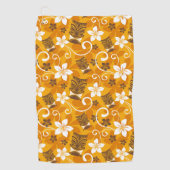 LUAU TIKI PATTERN (ORANGE) ゴルフタオル (正面)
