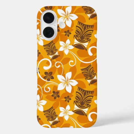LUAU TIKI PATTERN (ORANGE) Case-Mate iPhoneケース (裏面)
