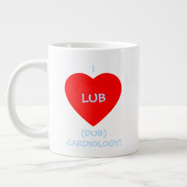 Lub Dubハート音おもしろい心学者 ジャンボコーヒーマグカップ
