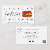 *～* Lube Car Wash QRロゴ特典 ロイヤリティカード (正面/裏面)