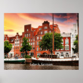 Lubeck Germany cityscape photograph ポスター (正面)