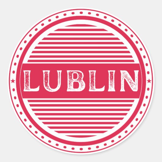 Lublin City Pride Emblem – Polish Identity ラウンドシール (正面)