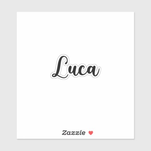Luca名 – 手書き書道 シール (シート)
