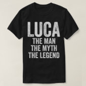 Luca男の神話の伝説の名Luca Tシャツ (デザイン正面)