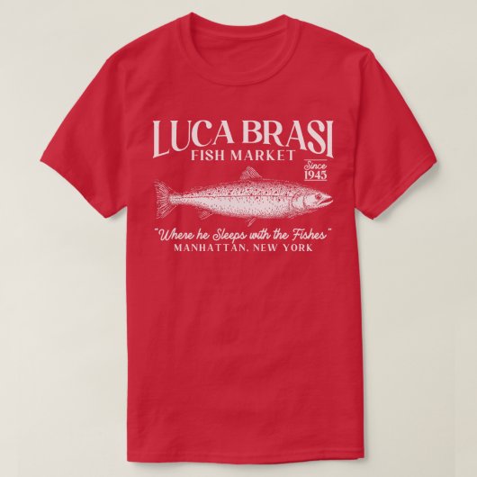 luca brasi魚市場長袖Tシャツ Tシャツ (デザイン正面)