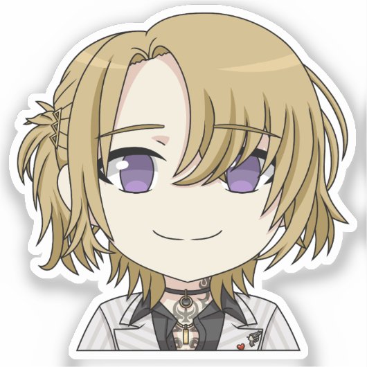 Luca Kaneshiro Chibi Smiling Sticker シール (正面)