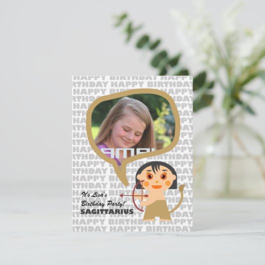 Luca Kidsパーティの招待状と写真 招待状 (スタンド正面)