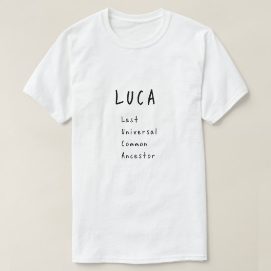 LUCA Last Universal Common Ancestor Science Graphi Tシャツ (デザイン正面)