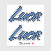 Luca Name blue Aufkleber Sticker Stickerset シール (シート)