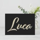 Luca Name white gold Handwriting Karte カード (スタンド正面)