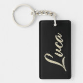 Luca Name whitegold Schlüsselanhänger Anhänger キーホルダー (正面)