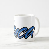 Luca Vorname Name blue Tasse Kaffeetasse コーヒーマグカップ (正面右)