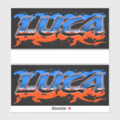 Luca Vorname Name Graffiti Aufkleber Sticker シール (シート)