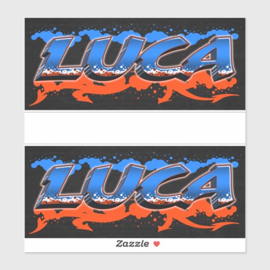 Luca Vorname Name Graffiti Aufkleber Sticker シール (シート)