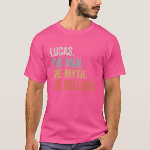 LUCAS -パパの名おもしろい前、兄弟、叔父、 Tシャツ
