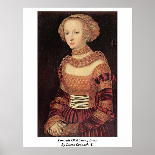Lucas Cranach (I)による若い女性のポートレート ポスター (正面)