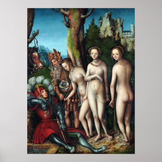 Lucas Cranach the Elder The Judgment of Paris ポスター (正面)