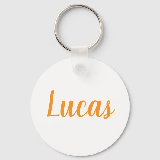 Lucas name Metal ring keychain キーホルダー (正面)
