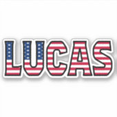 Lucas Name Vorname USA Sticker Stickerset シール (正面)