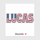 Lucas Name Vorname USA Sticker Stickerset シール (シート)