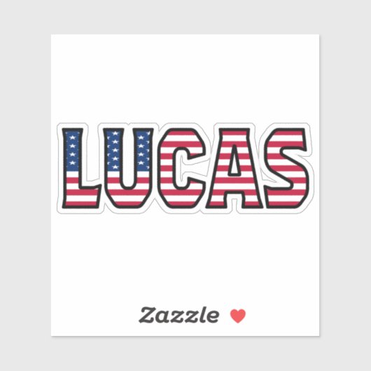 Lucas Name Vorname USA Sticker Stickerset シール (シート)