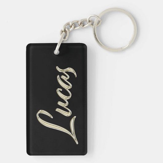 Lucas Name whitegold Schlüsselanhänger Anhänger キーホルダー (裏面)