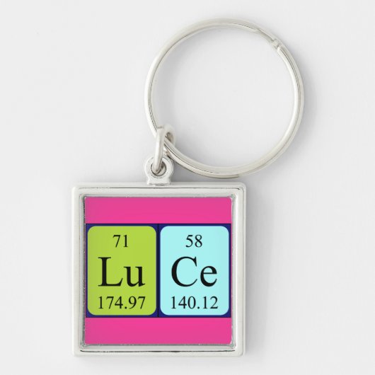 Luce期別テーブル名キーリング キーホルダー (正面)