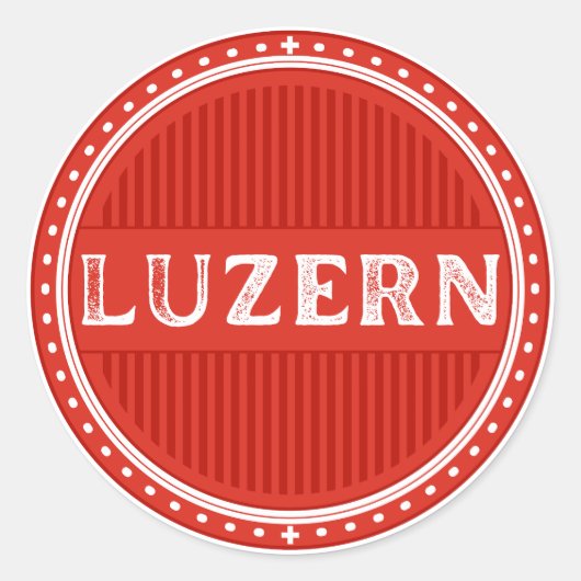 Lucerne City Pride Emblem – Swiss Identity ラウンドシール (正面)