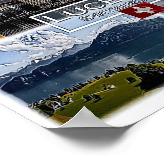 Lucerne - Switzerland - Mosaic - ポスター (角)