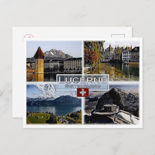 Lucerne - Switzerland - Mosaic - ポストカード (正面/裏面)
