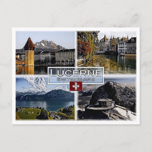Lucerne - Switzerland - Mosaic - ポストカード (正面)