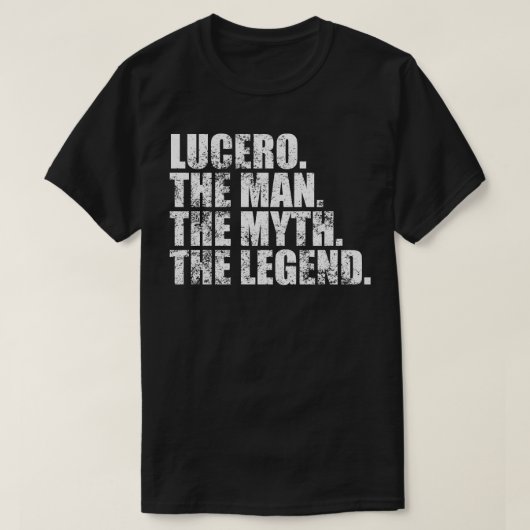 Luceroルセロ姓Lucero姓Lucero S Tシャツ (デザイン正面)