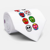 LuchaのLibreによって覆われるレスリング選手のマスクのコラージュのタイ ネクタイ (ロール)