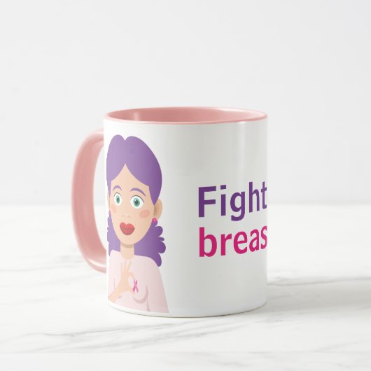 Lucha contra el cáncer de mama マグカップ (正面左)