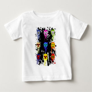Lucha Libreのマスクのメキシコレスリングのペンキのしぶき ベビーTシャツ