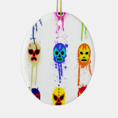Lucha Libreのマスクのメキシコレスリングのペンキの滴り セラミックオーナメント (右)
