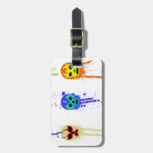 Lucha Libreのマスクのメキシコレスリングのペンキの滴り ラゲッジタグ (正面縦)