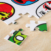 Lucha Libreのマスクのレスリング選手のメキシコレスリング ジグソーパズル (側面)