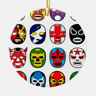 Lucha Libreのマスクのレスリング選手のメキシコレスリング セラミックオーナメント