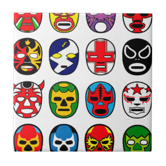 Lucha Libreのマスクのレスリング選手のメキシコレスリング タイル