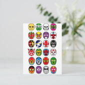 Lucha Libreのマスクのレスリング選手のメキシコレスリング ポストカード (スタンド正面)