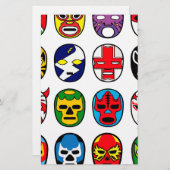 Lucha Libreのマスクのレスリング選手のメキシコレスリング 便箋 (正面/裏面)