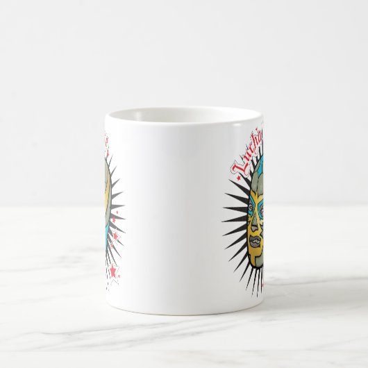 Lucha Libreのメキシコレスリングのマスク コーヒーマグカップ (中央)