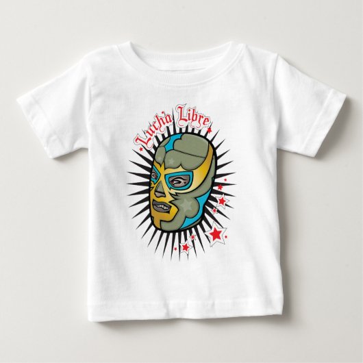 Lucha Libreのメキシコレスリングのマスク ベビーTシャツ (正面)