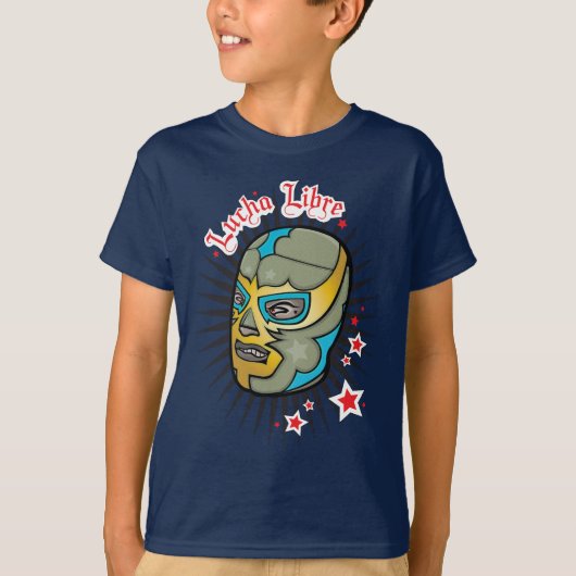 Lucha Libreのメキシコレスリングのマスク Tシャツ (正面)