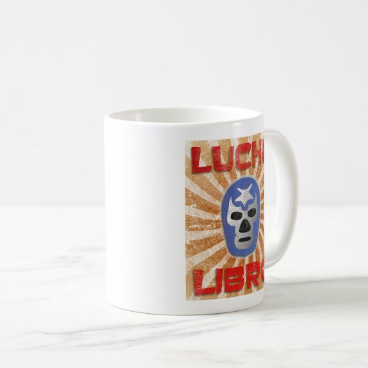 Lucha Libreのメキシコレスリング コーヒーマグカップ (正面右)