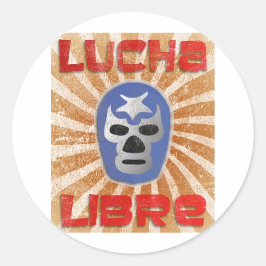 Lucha Libreのメキシコレスリング ラウンドシール (正面)