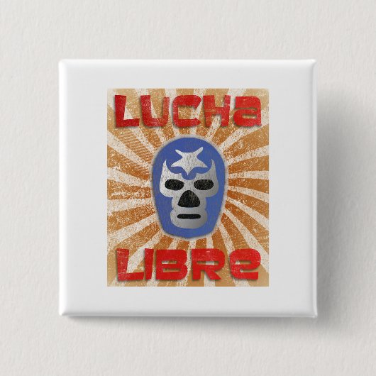 Lucha Libreのメキシコレスリング 缶バッジ (正面)